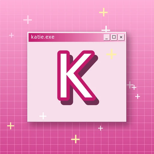 Katie's pink K logo